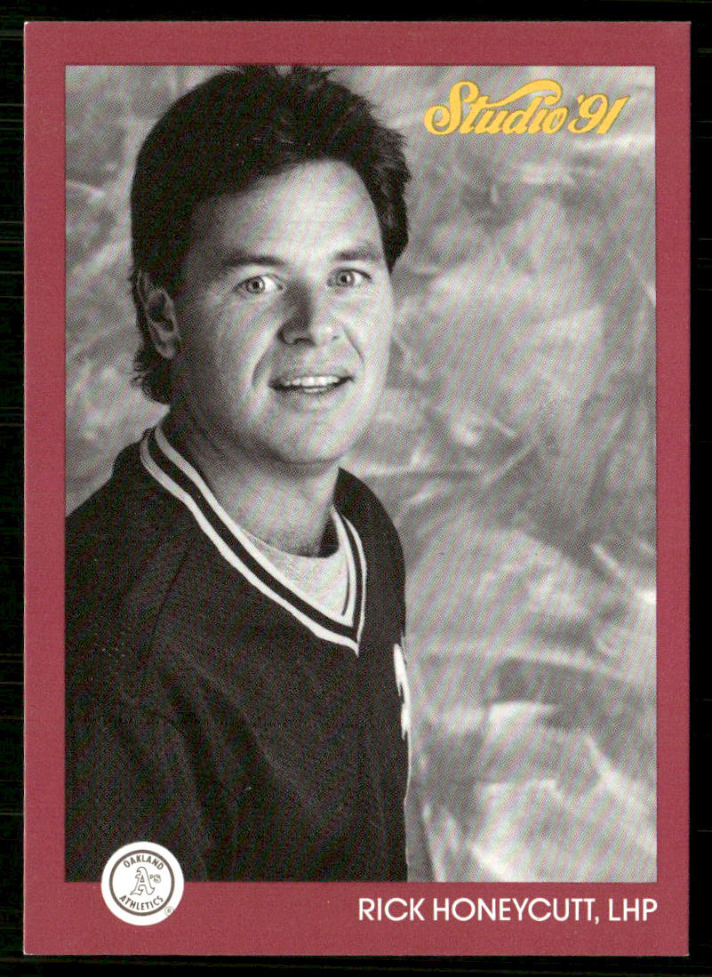 Rick Honeycutt 1991 Studio #105 Oakland Athletics front
