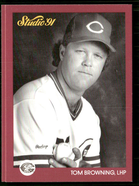 Tom Browning 1991 Studio #161 Cincinnati Reds front