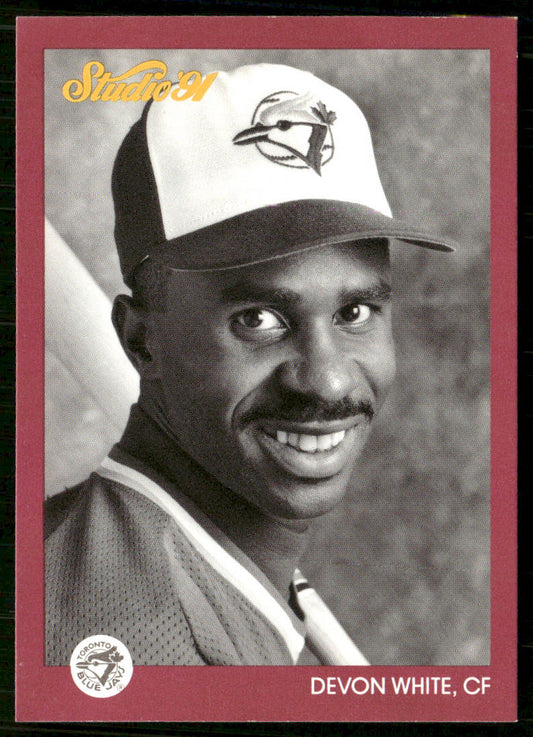 Devon White 1991 Studio #139 Toronto Blue Jays front