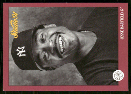 Jesse Barfield 1991 Studio #91 New York Yankees front