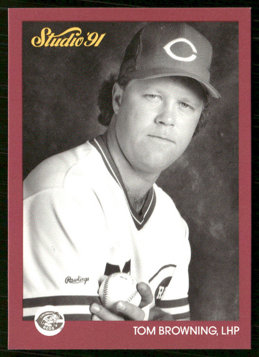 Tom Browning 1991 Studio #161 Cincinnati Reds front