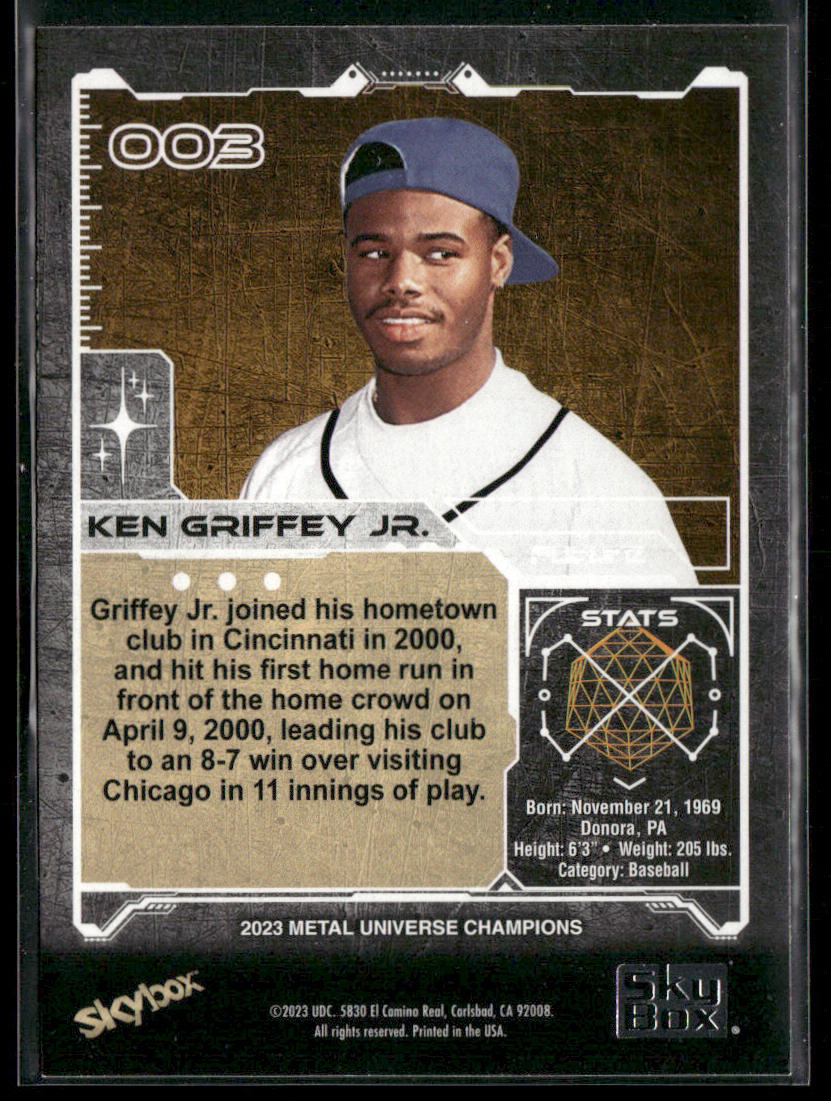 Ken Griffey Jr. 2023 SkyBox Metal Universe Champions #003