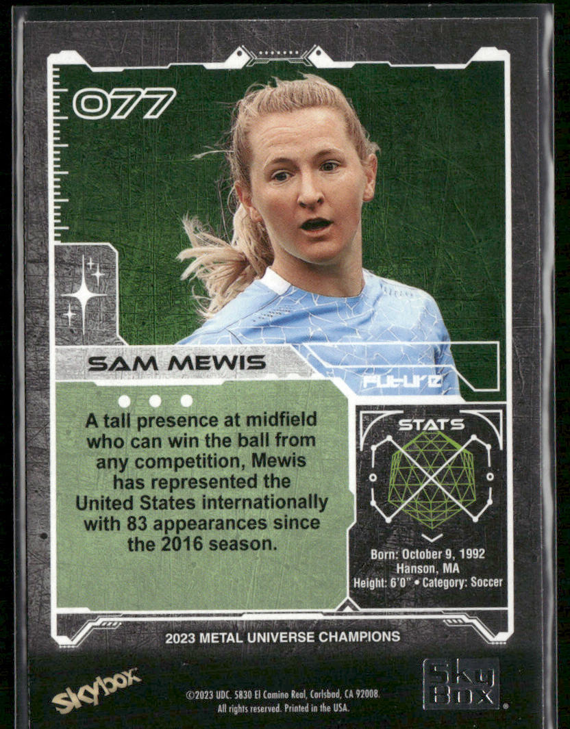 Sam Mewis 2023 SkyBox Metal Universe Champions #077 Bend Rockies