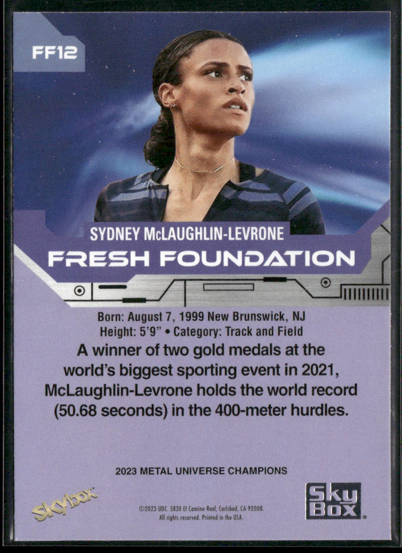 Sydney McLaughlin-Levrone 2023 Metal Universe Champions Fresh Foundation #FF12