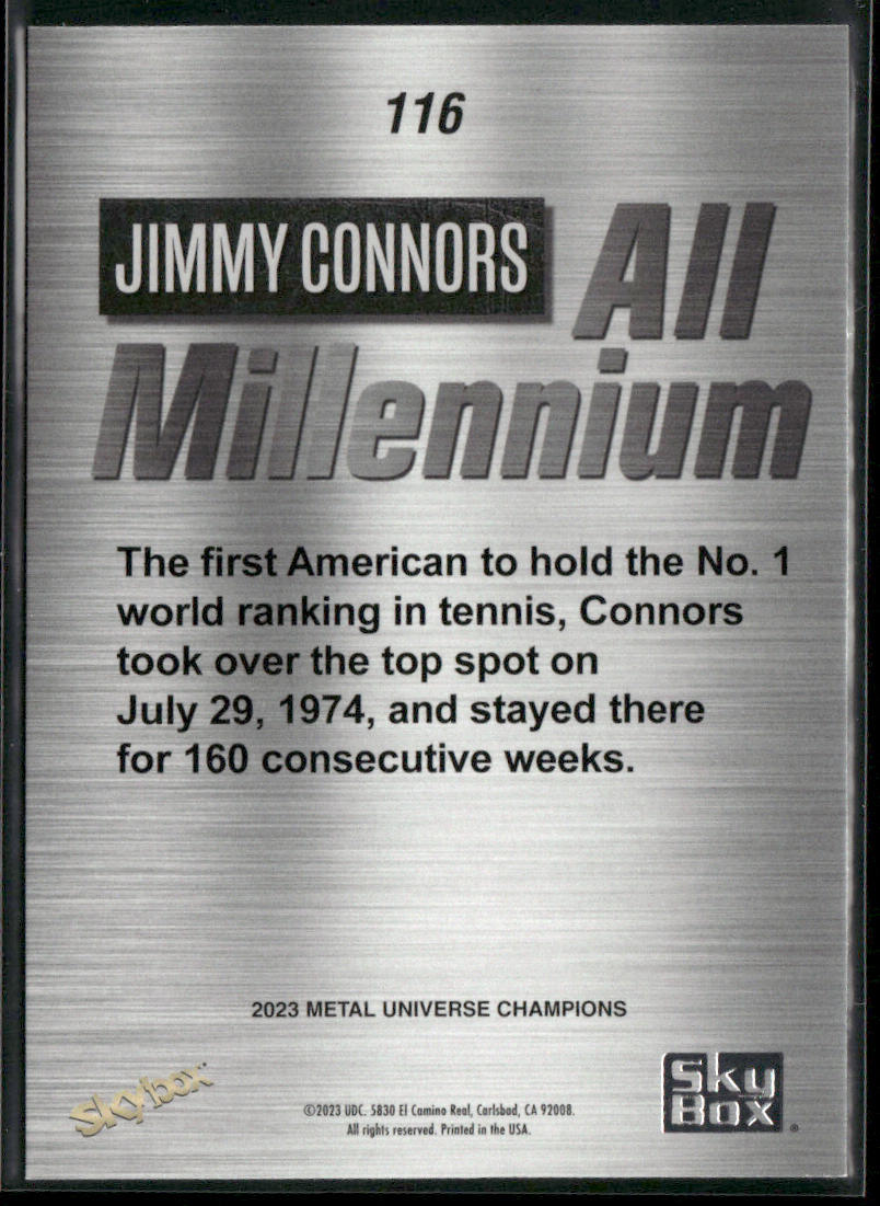 Jimmy Connors 2023 SkyBox Metal Universe Champions Aqua #116