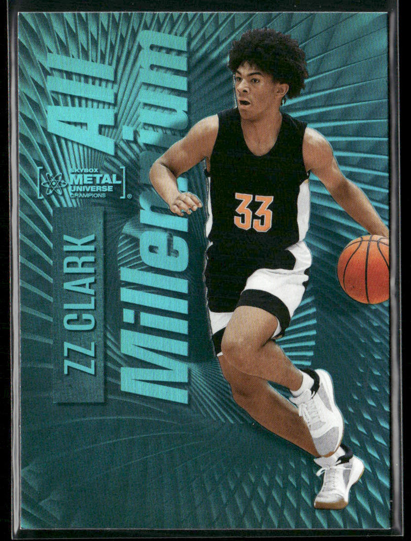 ZZ Clark 2023 SkyBox Metal Universe Champions Aqua #135