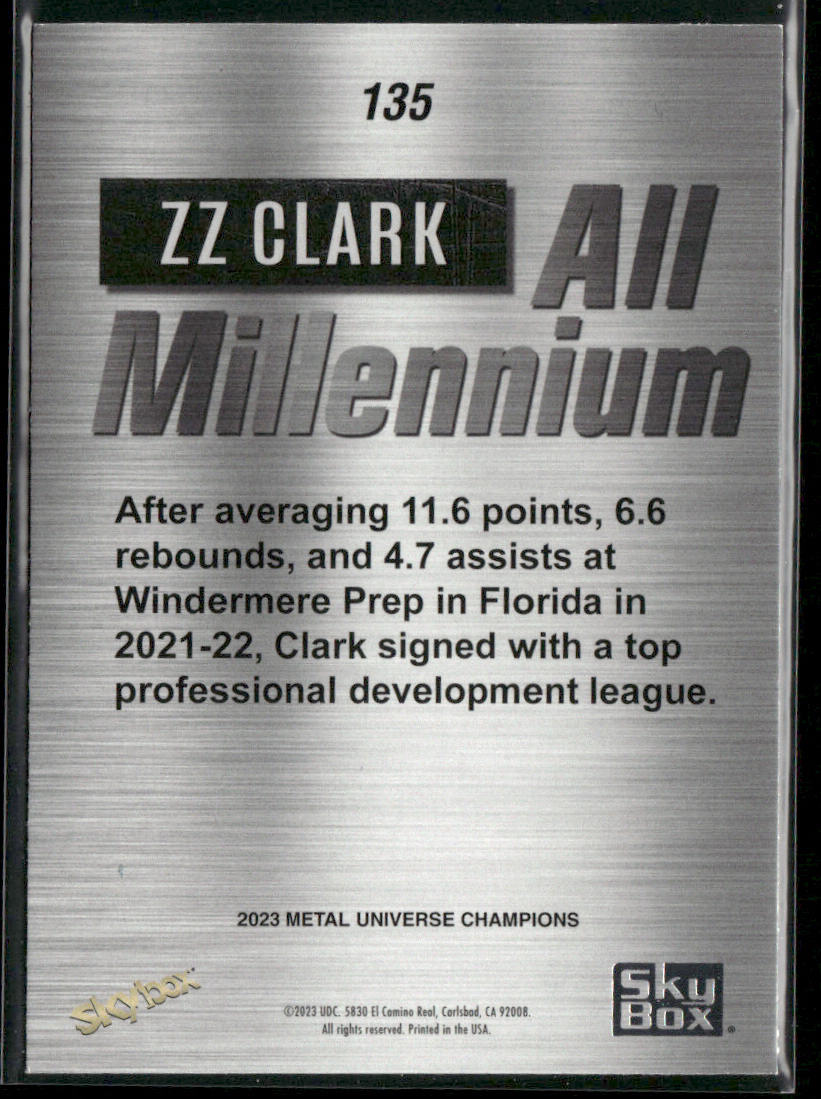 ZZ Clark 2023 SkyBox Metal Universe Champions #135