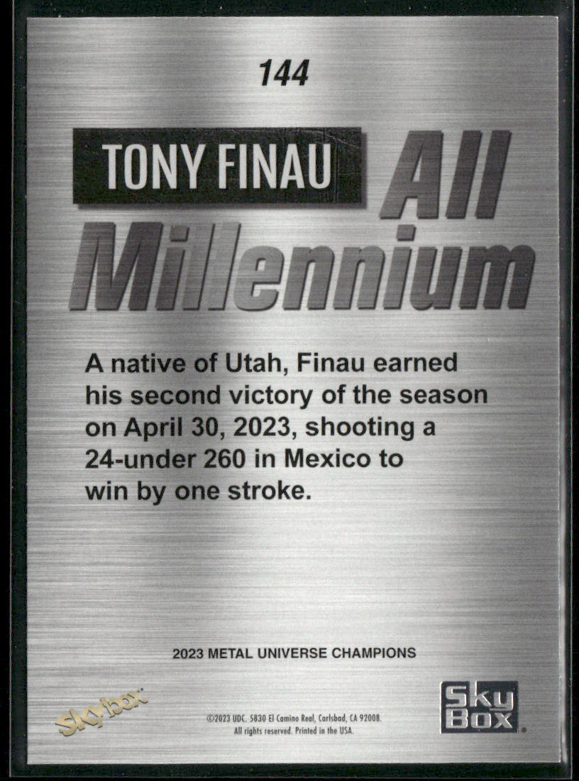 Tony Finau 2023 SkyBox Metal Universe Champions #144