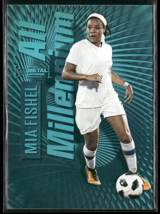 Mia Fishel 2023 SkyBox Metal Universe Champions Aqua #145