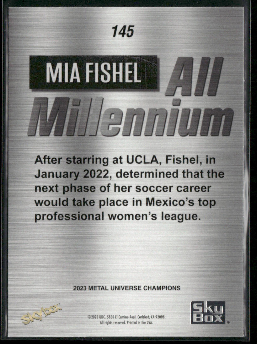 Mia Fishel 2023 SkyBox Metal Universe Champions #145