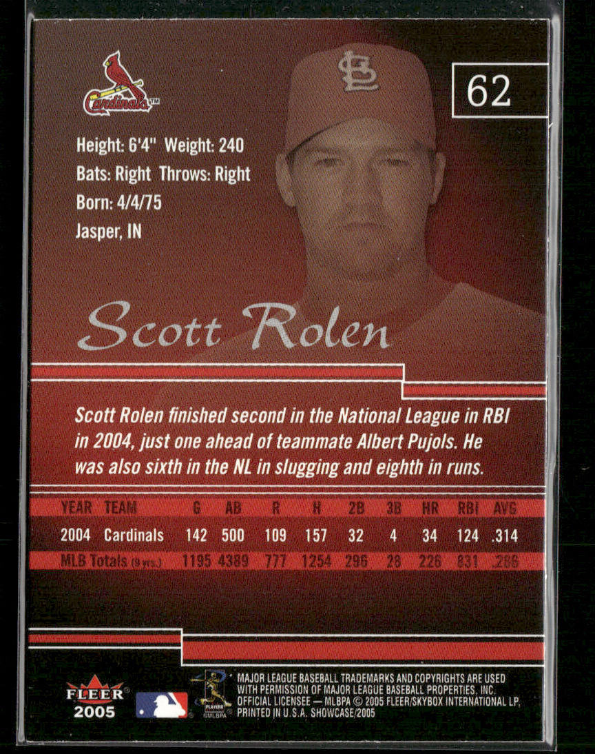 Scott Rolen 2005 Fleer Showcase #62 St. Louis Cardinals