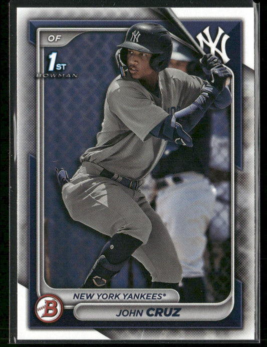 John Cruz 2024 Bowman Prospects #BP-77 New York Yankees