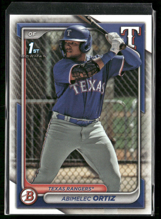Abimelec Ortiz 2024 Bowman Prospects #BP-16 Texas Rangers