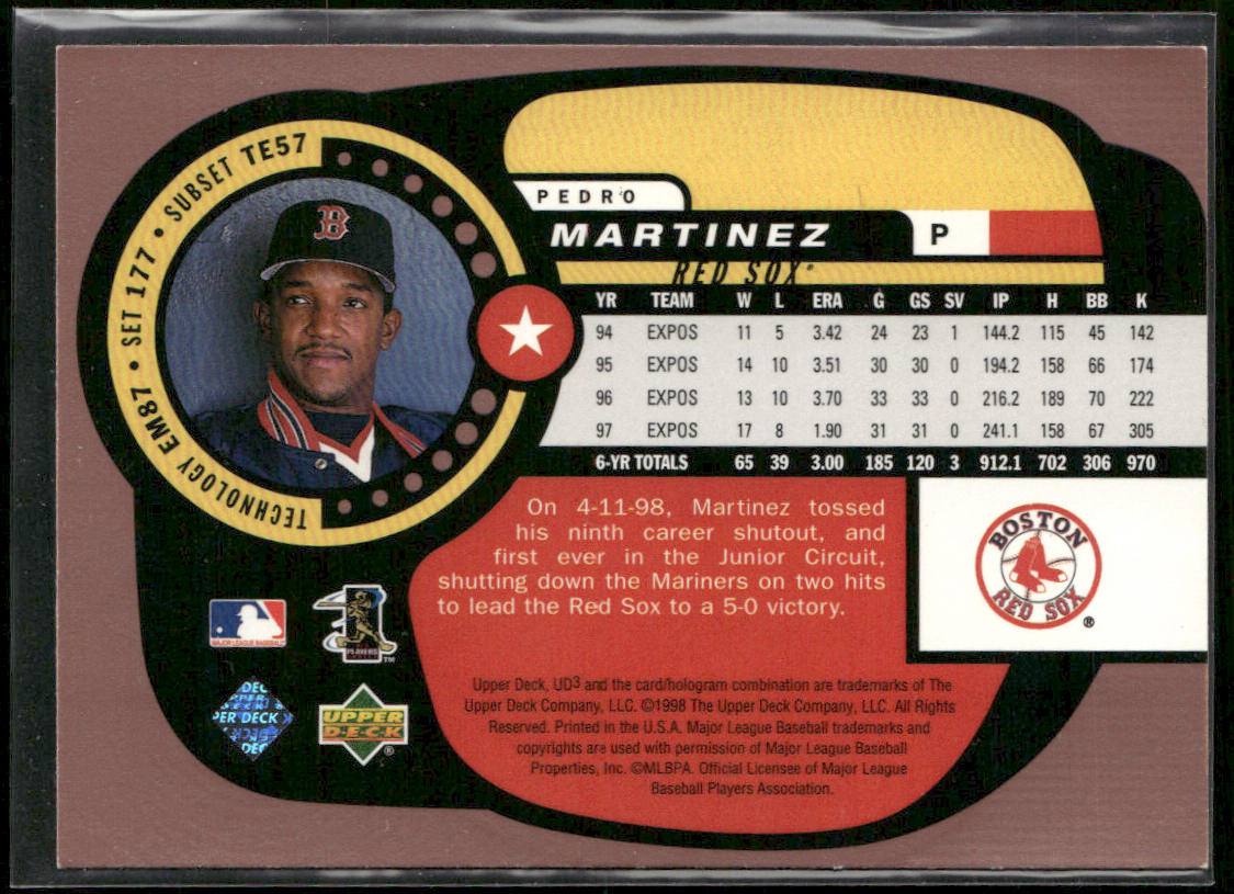 Pedro Martinez 1998 Upper Deck UD3 #177 Boston Red Sox