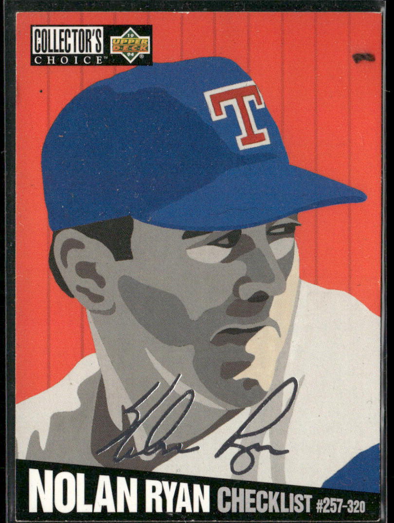 Nolan Ryan 1994 Collector's Choice Silver Signature #320 Texas Rangers