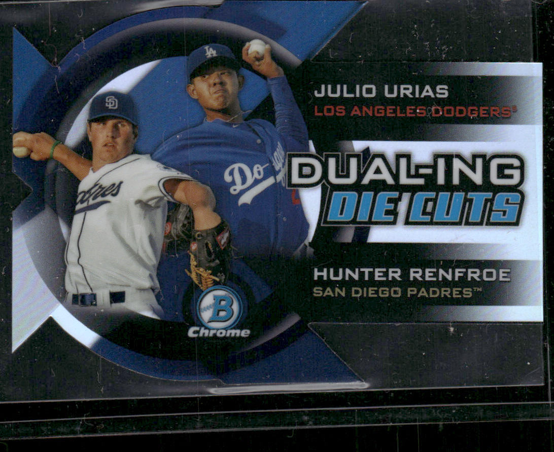 Julio Urias / Hunter Renfroe 2014 Bowman Chrome Dualing Die Cut #DDC-UR