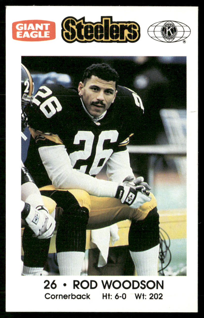 Rod Woodson 1992 Pittsburgh Steelers Kiwanis Giant Eagle Police #NNO