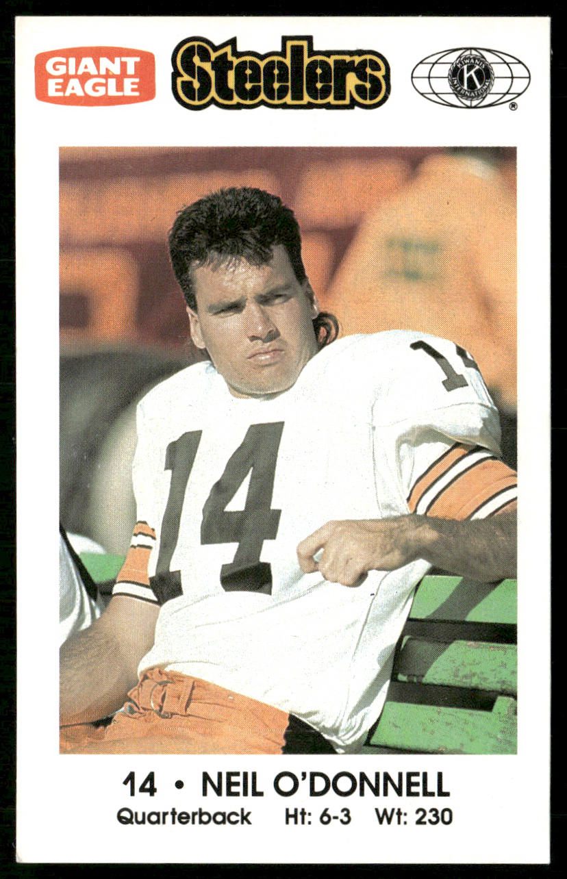 Neil O'Donnell 1992 Pittsburgh Steelers Kiwanis Giant Eagle Police #NNO