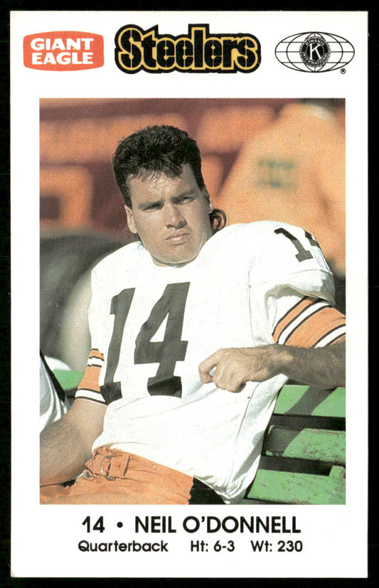Neil O'Donnell 1992 Pittsburgh Steelers Kiwanis Giant Eagle Police #NNO