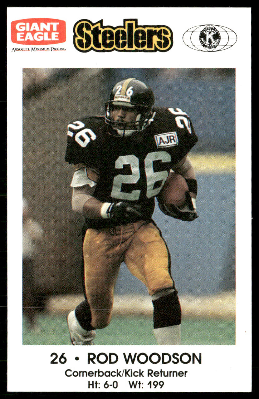 Rod Woodson 1989 Pittsburgh Steelers Kiwanis Giant Eagle Police #NNO