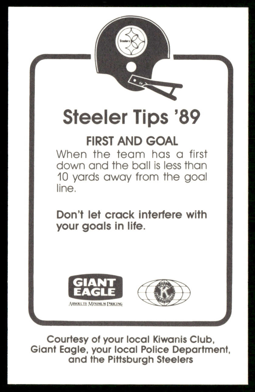 Rodney Carter 1989 Pittsburgh Steelers Kiwanis Giant Eagle Police #NNO
