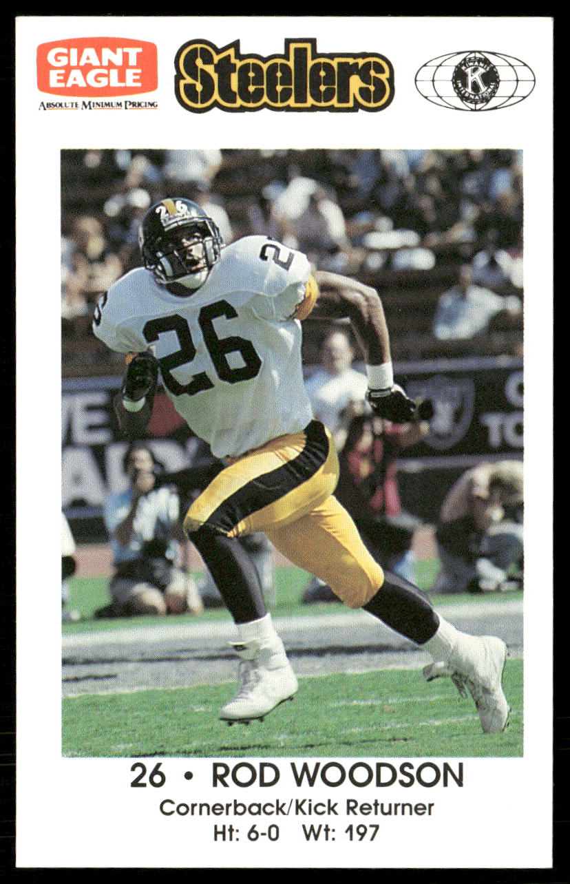 Rod Woodson 1991 Pittsburgh Steelers Kiwanis Giant Eagle Police #NNO