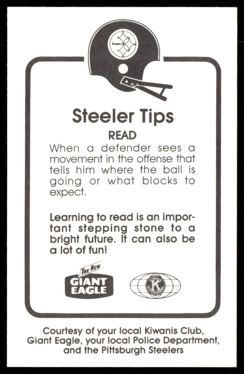 Rod Woodson 1988 Pittsburgh Steelers Kiwanis Giant Eagle Police #NNO