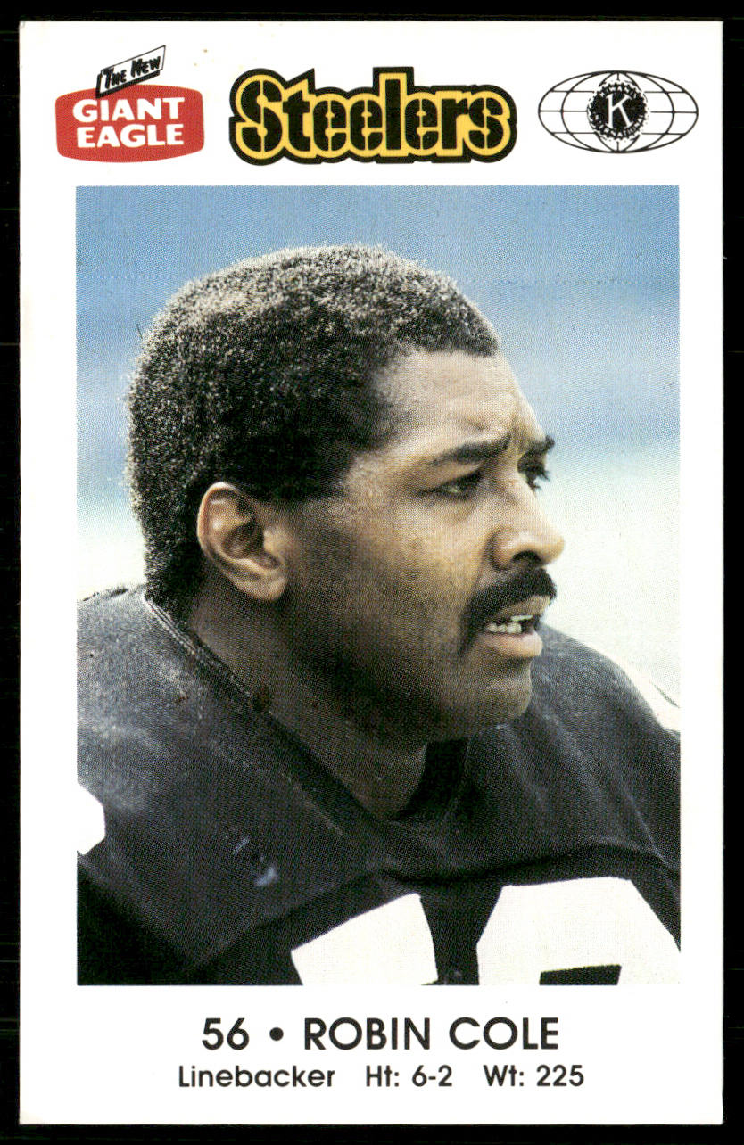 Robin Cole 1985 Pittsburgh Steelers Kiwanis Giant Eagle Police #NNO
