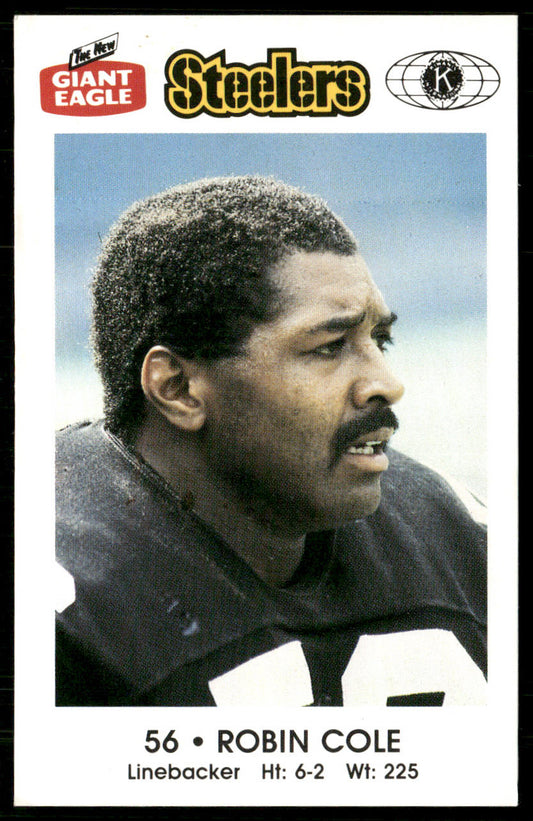 Robin Cole 1985 Pittsburgh Steelers Kiwanis Giant Eagle Police #NNO