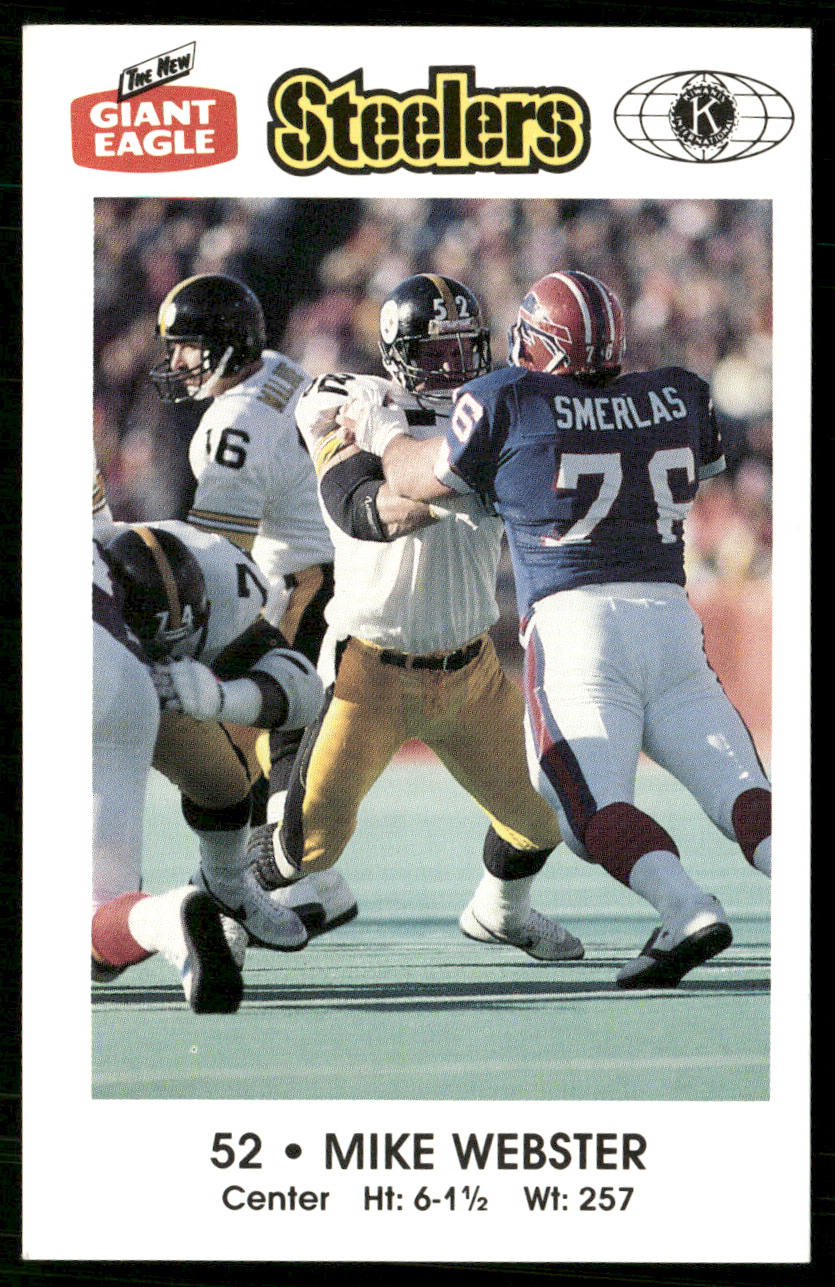 Mike Webster 1987 Pittsburgh Steelers Kiwanis Giant Eagle Police #NNO