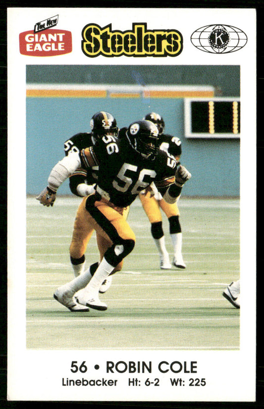 Robin Cole 1986 Pittsburgh Steelers Kiwanis Giant Eagle Police #NNO