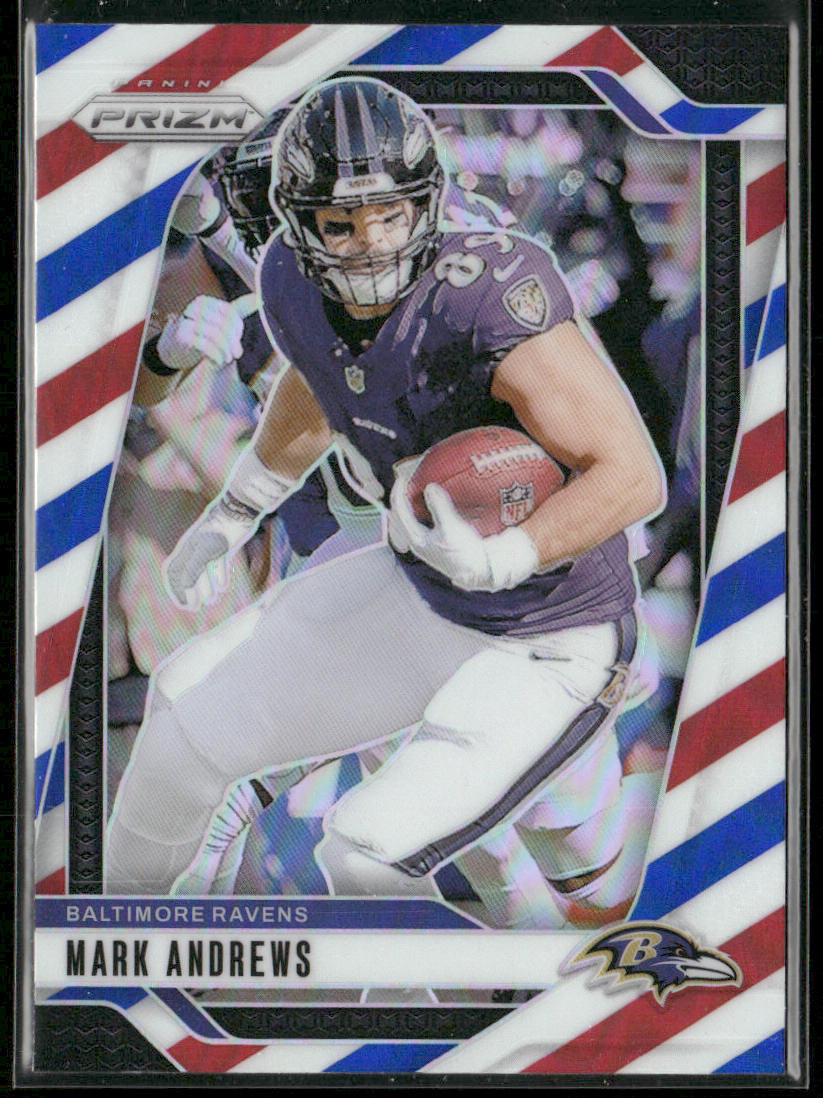 Mark Andrews 2024 Panini Prizm Red White and Blue #22 Baltimore Ravens