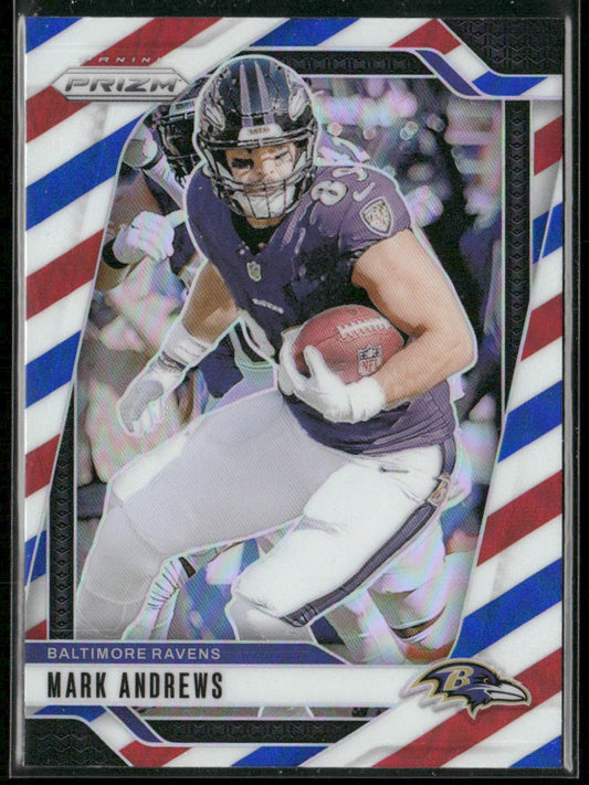 Mark Andrews 2024 Panini Prizm Red White and Blue #22 Baltimore Ravens