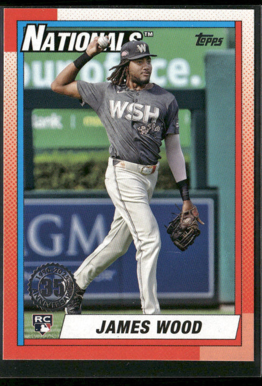 James Wood 2025 Topps 1990 Topps Baseball 35th Anniversary #T90-39 Nationals
