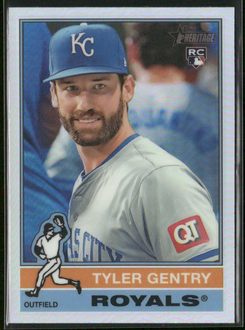 Tyler Gentry 2025 Topps Heritage Chrome Refractor #109 RC Kansas City Royals