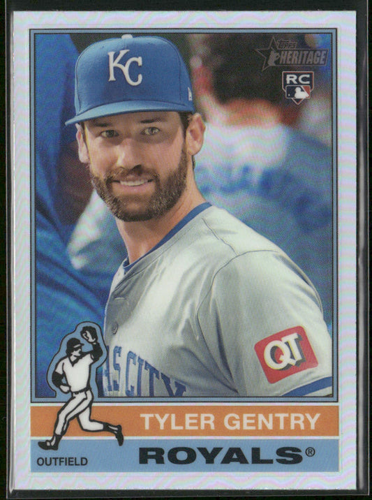 Tyler Gentry 2025 Topps Heritage Chrome Refractor #109 RC Kansas City Royals