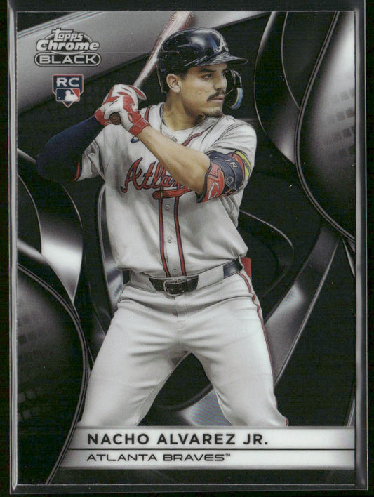 Nacho Alvarez Jr. 2025 Topps Chrome Black #65 RC Atlanta Braves