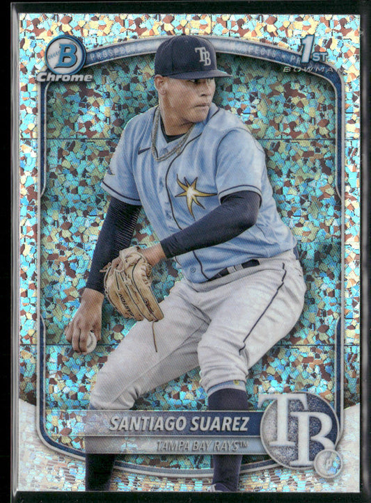 Santiago Suarez 2025 Bowman Chrome Prospects Mini Diamond Refractor #BCP-142