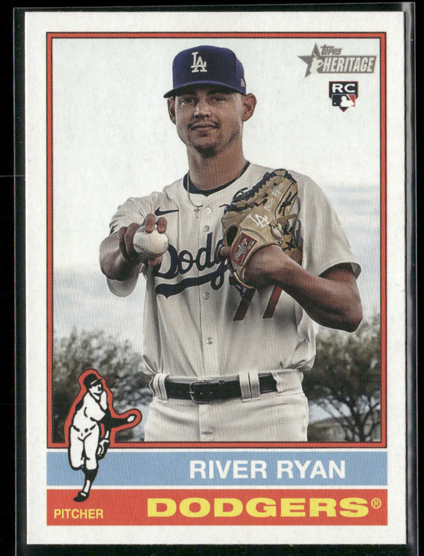 River Ryan 2025 Topps Heritage #45 RC Los Angeles Dodgers