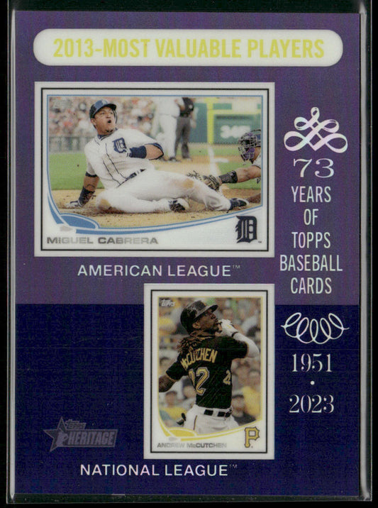 2013 MVPs (Cabrera / McCutchen) 2024 Topps Heritage Chrome Purple Refractor #206