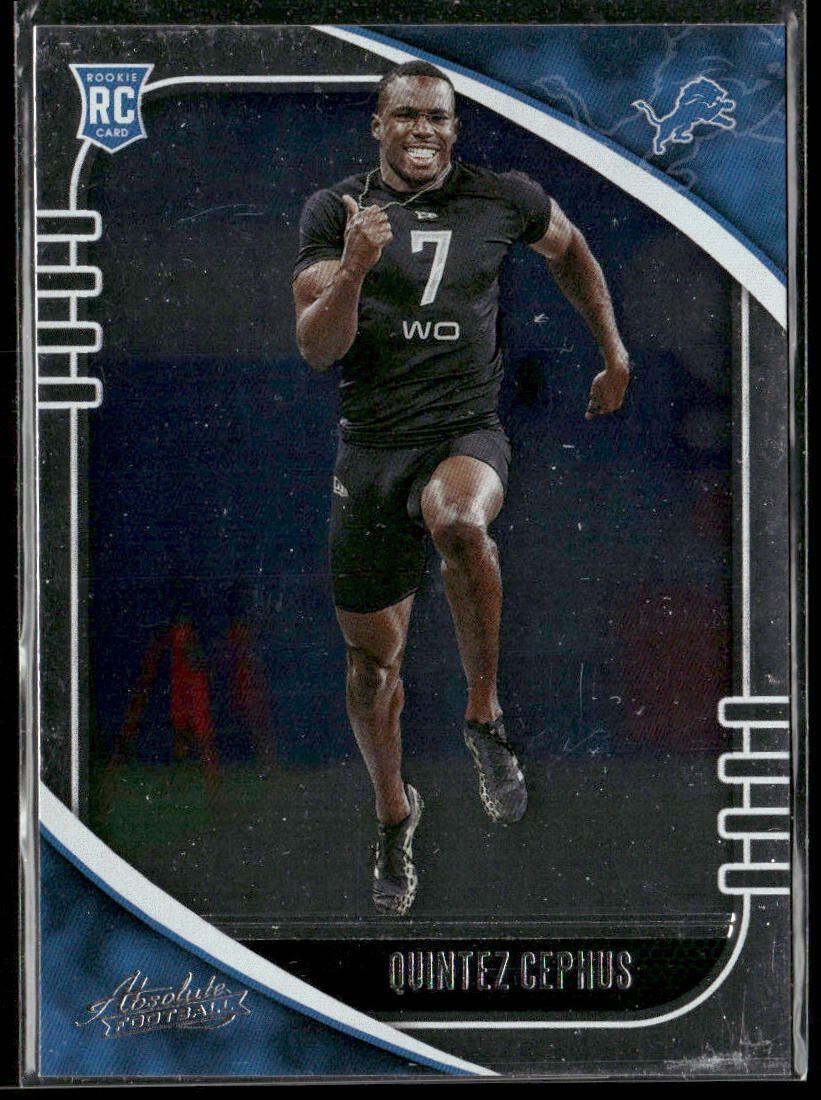 Quintez Cephus 2020 Panini Absolute Retail #187 RC Detroit Lions