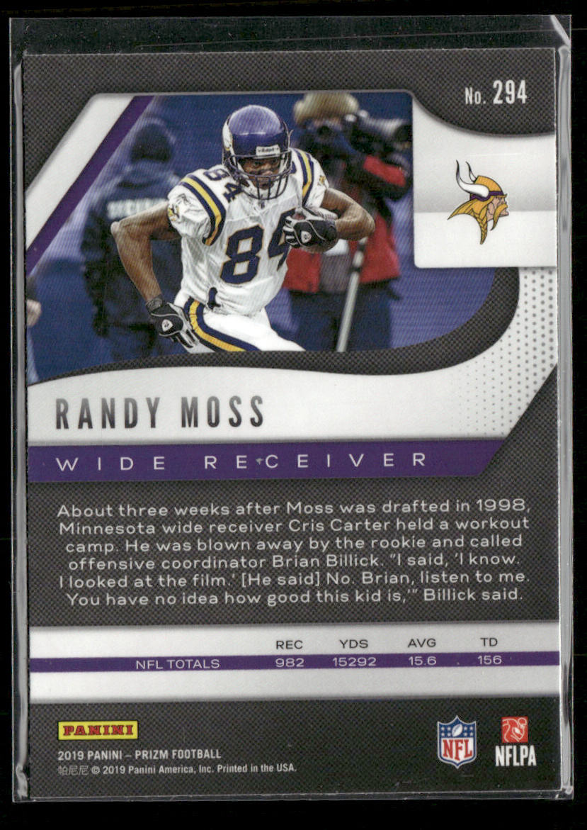 Randy Moss 2019 Panini Prizm #294 Minnesota Vikings