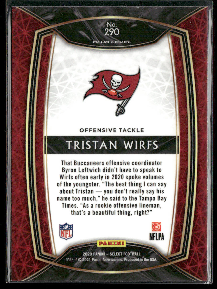 Tristan Wirfs 2020 Panini Select #290 RC Tampa Bay Buccaneers