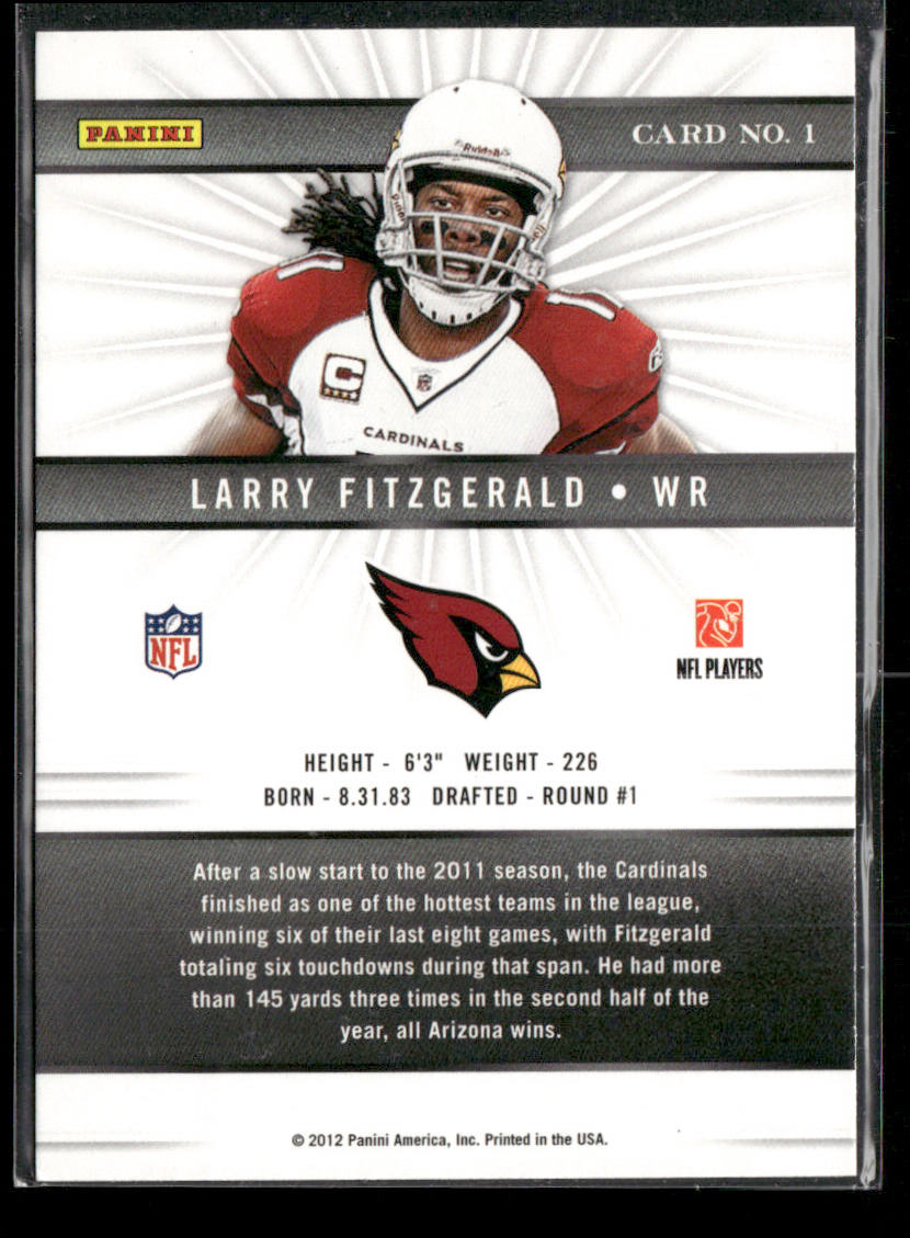 Larry Fitzgerald 2012 Panini Elite #1 Arizona Cardinals