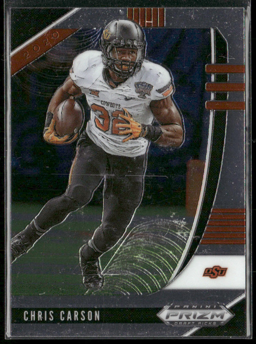Chris Carson 2020 Panini Prizm Draft Picks #14 Oklahoma State Cowboys