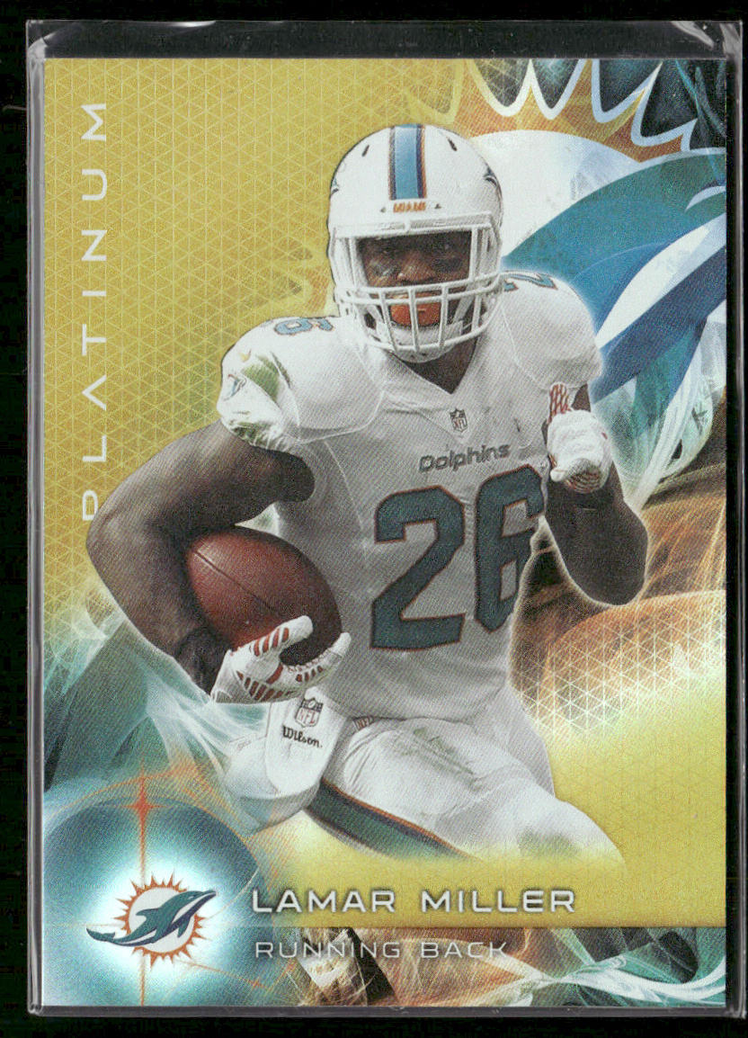 Lamar Miller 2015 Topps Platinum Gold #67 Miami Dolphins