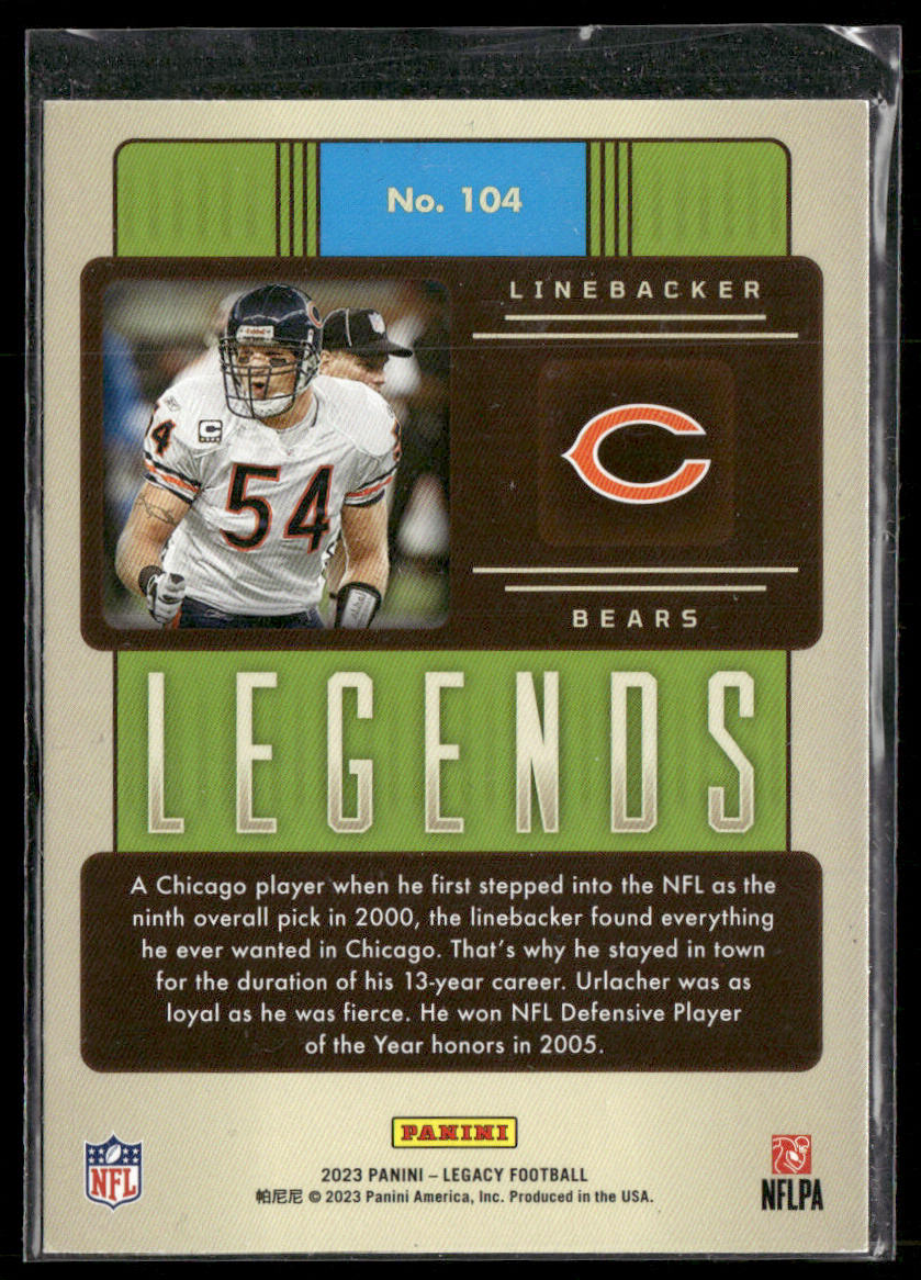 Brian Urlacher 2023 Panini Legacy #104 Chicago Bears
