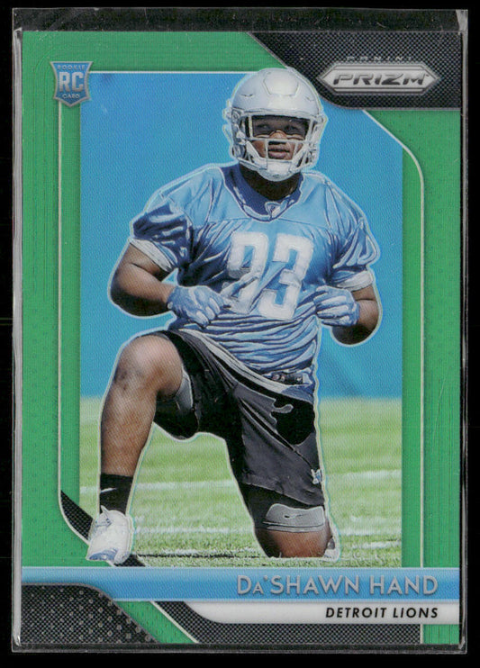 Da'Shawn Hand 2018 Panini Prizm Prizm Green #272 RC Detroit Lions