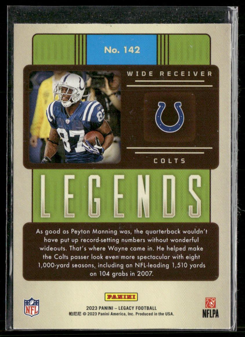 Reggie Wayne 2023 Panini Legacy #142 Indianapolis Colts