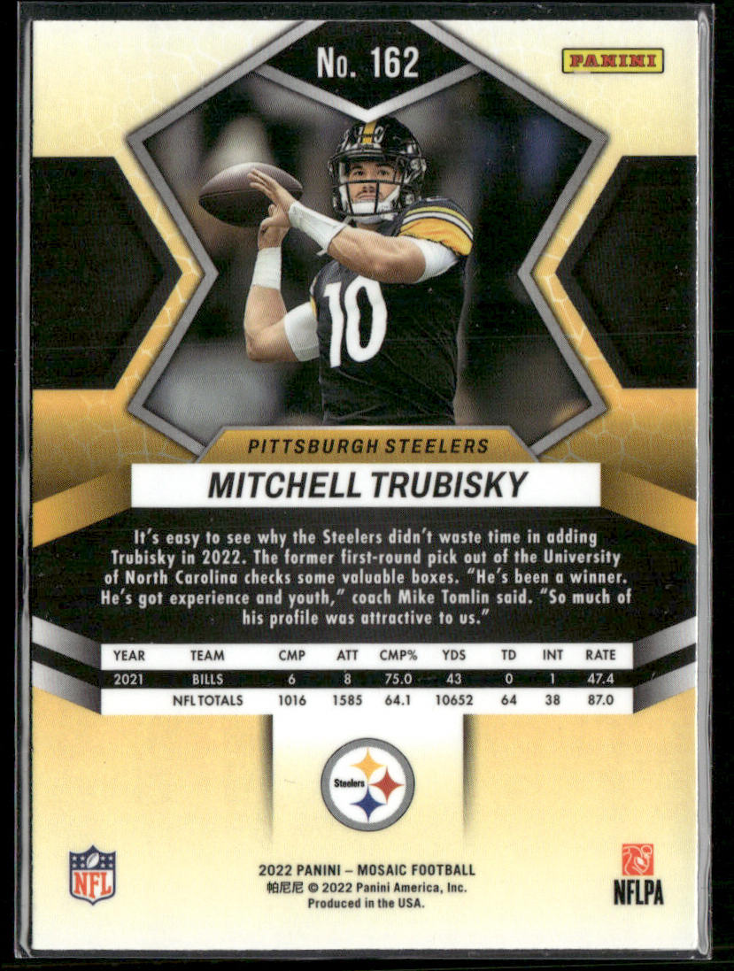 Mitchell Trubisky 2022 Panini Mosaic #162 Pittsburgh Steelers